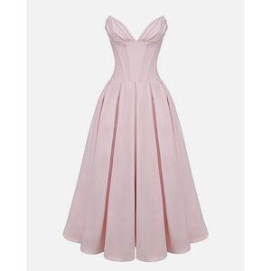 House of CB Lady Ballerina Pink Strapless Midi Dress